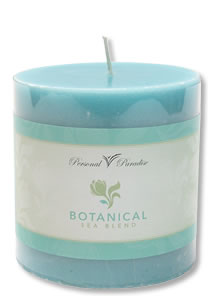 Botanical Sea Blend Organic Pillar Candle