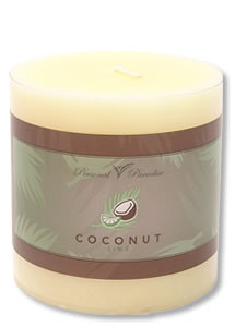 Coconut Lime Organic Pillar Candle