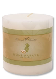 Noni Papaya Pineapple Organic Pillar Candle